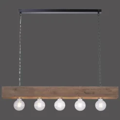 Luminaires Rustiques-Luminaires Leuchten Direkt Suspension Leuchten-Direkt VANESSA Noir, 5 lumières