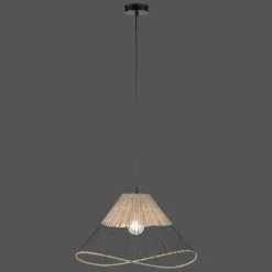 Lampes En Bois-Luminaires Leuchten Direkt Suspension Leuchten-Direkt REED Bois clair, 1 lumière