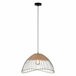 Luminaires Rustiques-Luminaires Leuchten Direkt Suspension Leuchten-Direkt REED Bois clair, 1 lumière