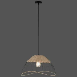 Luminaires Rustiques-Luminaires Leuchten Direkt Suspension Leuchten-Direkt REED Bois clair, 1 lumière