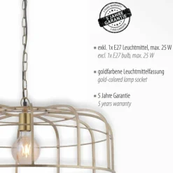 Luminaires Leuchten Direkt Suspension Leuchten-Direkt AMIR Laiton, 1 lumière* Suspensions