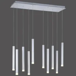 Luminaires Leuchten Direkt Suspension Leuchten-Direkt BRUNO LED Aluminium, 10 lumières* Éclairage Led