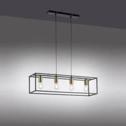 Luminaires Leuchten Direkt Suspension Leuchten-Direkt FABIO Noir, 4 lumières* Suspensions