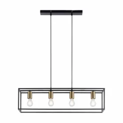 Luminaires Leuchten Direkt Suspension Leuchten-Direkt FABIO Noir, 4 lumières* Suspensions