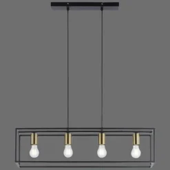 Luminaires Leuchten Direkt Suspension Leuchten-Direkt FABIO Noir, 4 lumières* Suspensions