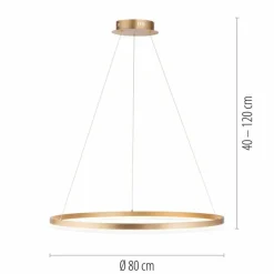 Luminaires Paul Neuhaus Suspension Leuchten-Direkt TITUS LED Laiton, 1 lumière* Éclairage Led