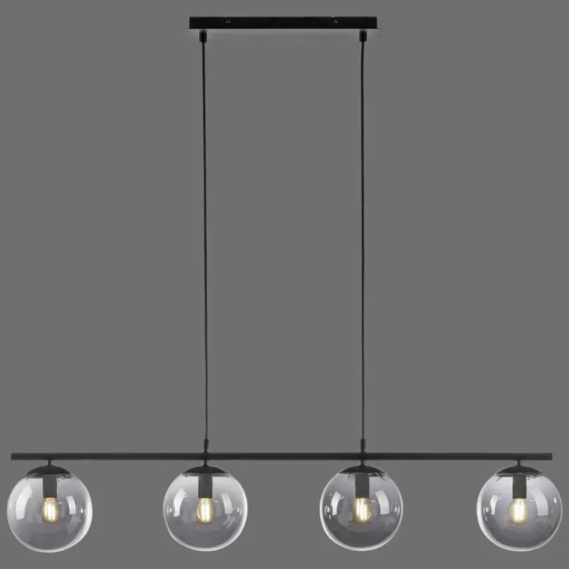 Suspension Verre Fumé-Luminaires Leuchten Direkt Suspension Leuchten-Direkt BIG WIDOW Noir, 4 lumières