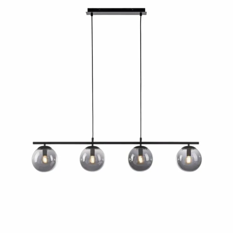 Suspension Verre Fumé-Luminaires Leuchten Direkt Suspension Leuchten-Direkt BIG WIDOW Noir, 4 lumières