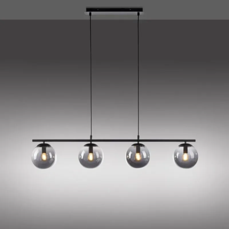Suspension Verre Fumé-Luminaires Leuchten Direkt Suspension Leuchten-Direkt BIG WIDOW Noir, 4 lumières