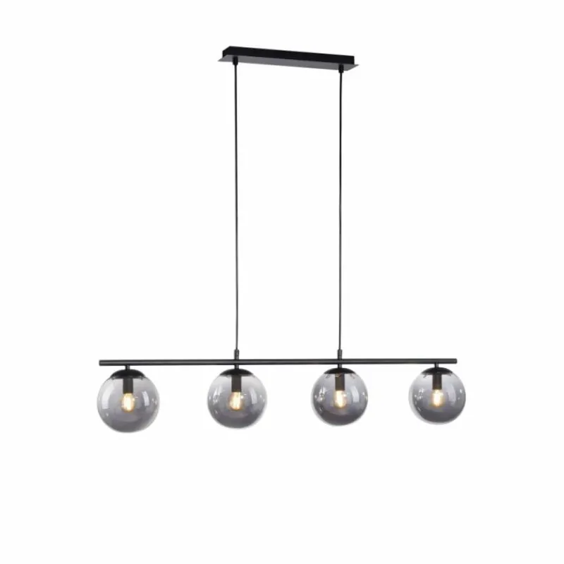 Suspension Verre Fumé-Luminaires Leuchten Direkt Suspension Leuchten-Direkt BIG WIDOW Noir, 4 lumières