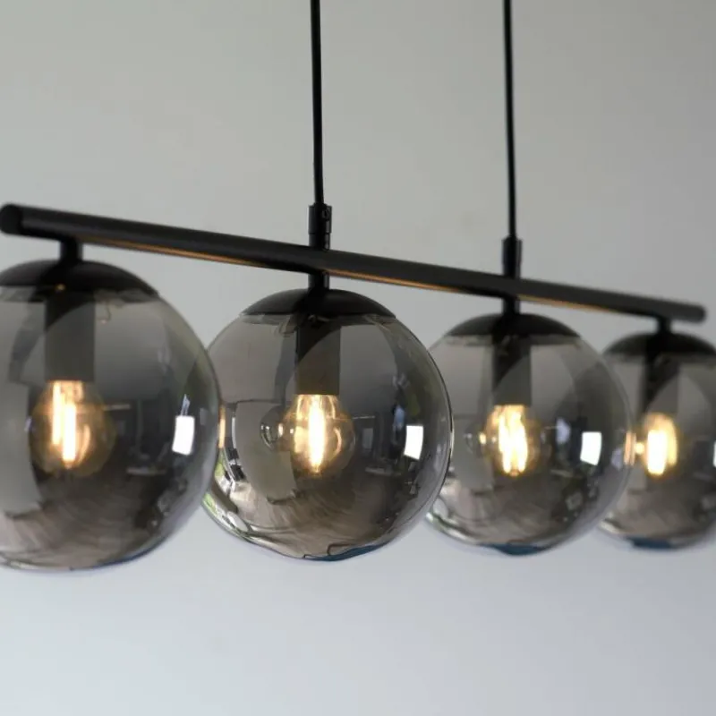 Suspension Verre Fumé-Luminaires Leuchten Direkt Suspension Leuchten-Direkt BIG WIDOW Noir, 4 lumières