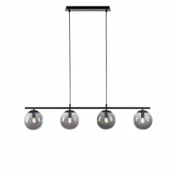 Suspension Verre Fumé-Luminaires Leuchten Direkt Suspension Leuchten-Direkt BIG WIDOW Noir, 4 lumières