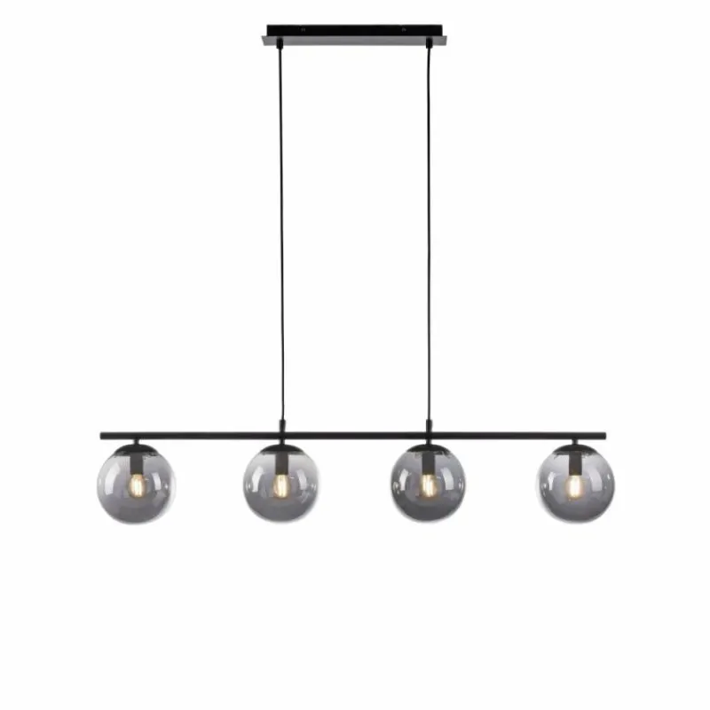 Suspension Verre Fumé-Luminaires Leuchten Direkt Suspension Leuchten-Direkt BIG WIDOW Noir, 4 lumières