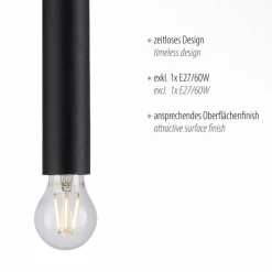 Luminaires Leuchten Direkt Suspension Leuchten-Direkt BRUNA Noir, 1 lumière* Suspensions