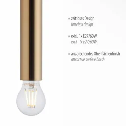 Luminaires Leuchten Direkt Suspension Leuchten-Direkt BRUNA Laiton, 1 lumière* Suspensions