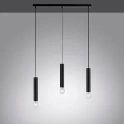 Luminaires Leuchten Direkt Suspension Leuchten-Direkt BRUNA Noir, 3 lumières* Suspensions