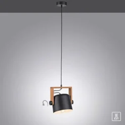 Lampes En Bois-Luminaires Leuchten Direkt Suspension Leuchten-Direkt CUP Noir, 1 lumière