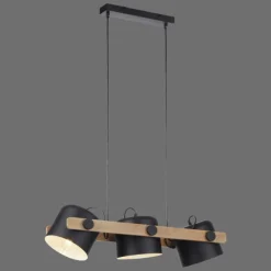 Lampes En Bois-Luminaires Leuchten Direkt Suspension Leuchten-Direkt CUP Noir, 3 lumières