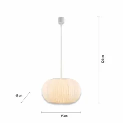 Lampes Vintages & Rétros-Luminaires Leuchten Direkt Suspension Leuchten-Direkt PAPEL Blanc, 1 lumière