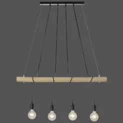 Lampes Vintages & Rétros-Luminaires Leuchten Direkt Suspension Leuchten-Direkt TERO LED Écru, Noir, 4 lumières