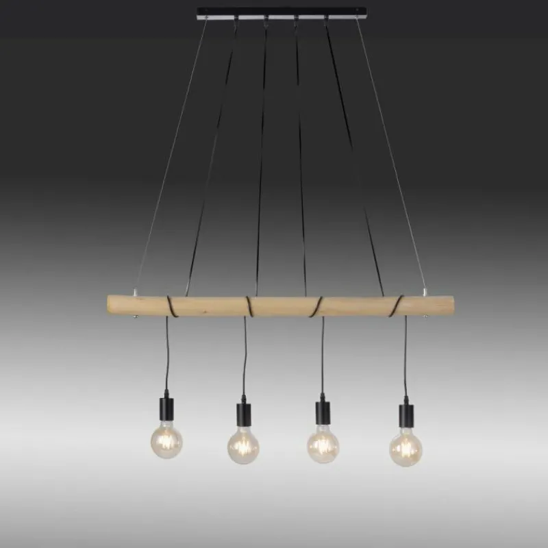 Lampes Vintages & Rétros-Luminaires Leuchten Direkt Suspension Leuchten-Direkt TERO LED Écru, Noir, 4 lumières