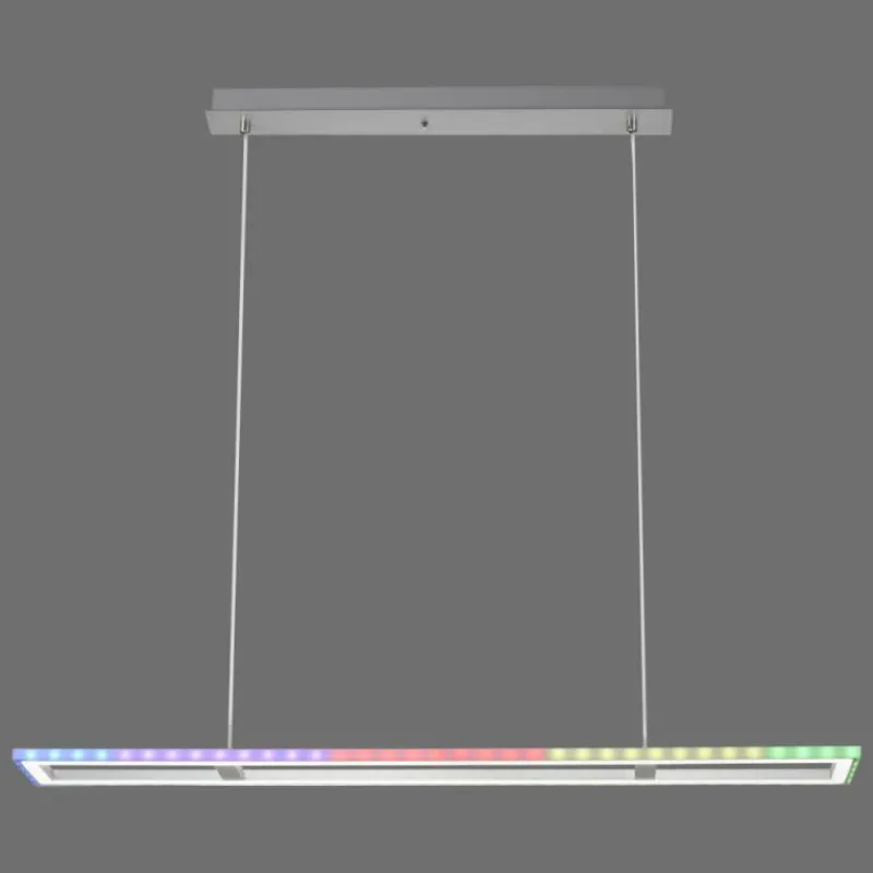 Luminaires Leuchten Direkt Suspension Leuchten-Direkt FELIX60 LED Acier brossé, 2 lumières, Télécommandes, Changeur de couleurs* Éclairage Led