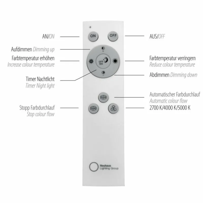 Luminaires Leuchten Direkt Suspension Leuchten-Direkt FELIX60 LED Acier brossé, 2 lumières, Télécommandes, Changeur de couleurs* Éclairage Led