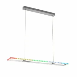 Luminaires Leuchten Direkt Suspension Leuchten-Direkt FELIX60 LED Acier brossé, 2 lumières, Télécommandes, Changeur de couleurs* Éclairage Led
