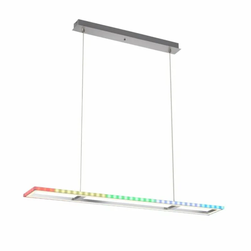 Luminaires Leuchten Direkt Suspension Leuchten-Direkt FELIX60 LED Acier brossé, 2 lumières, Télécommandes, Changeur de couleurs* Éclairage Led