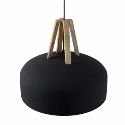 Lampes En Bois-Luminaires Leuchten Direkt Suspension Leuchten-Direkt HAREA Écru, Noir, 1 lumière