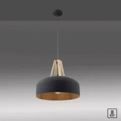 Lampes En Bois-Luminaires Leuchten Direkt Suspension Leuchten-Direkt HAREA Écru, Noir, 1 lumière