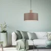Lampes En Tissu-Luminaires Leuchten Direkt Suspension Leuchten-Direkt LINEN Écru, Noir, 1 lumière