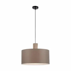 Lampes En Tissu-Luminaires Leuchten Direkt Suspension Leuchten-Direkt LINEN Écru, Noir, 1 lumière