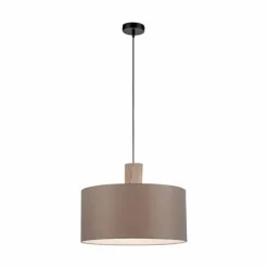 Lampes En Tissu-Luminaires Leuchten Direkt Suspension Leuchten-Direkt LINEN Écru, Noir, 1 lumière