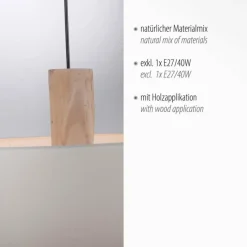 Lampes En Tissu-Luminaires Leuchten Direkt Suspension Leuchten-Direkt LINEN Écru, Noir, 2 lumières