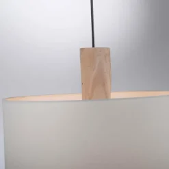 Lampes En Tissu-Luminaires Leuchten Direkt Suspension Leuchten-Direkt LINEN Écru, Noir, 2 lumières