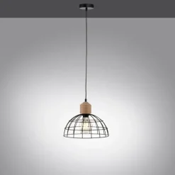 Lampes Vintages & Rétros-Luminaires Leuchten Direkt Suspension Leuchten-Direkt TARO Écru, Noir, 1 lumière