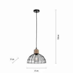 Lampes Vintages & Rétros-Luminaires Leuchten Direkt Suspension Leuchten-Direkt TARO Écru, Noir, 1 lumière