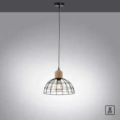 Lampes Vintages & Rétros-Luminaires Leuchten Direkt Suspension Leuchten-Direkt TARO Écru, Noir, 1 lumière