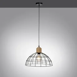 Lampes Vintages & Rétros-Luminaires Leuchten Direkt Suspension Leuchten-Direkt TARO Écru, Noir, 1 lumière