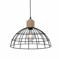 Lampes Vintages & Rétros-Luminaires Leuchten Direkt Suspension Leuchten-Direkt TARO Écru, Noir, 1 lumière