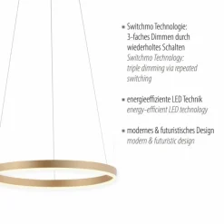 Luminaires Leuchten Direkt Suspension Leuchten-Direkt RITUS LED Laiton, 1 lumière* Suspensions