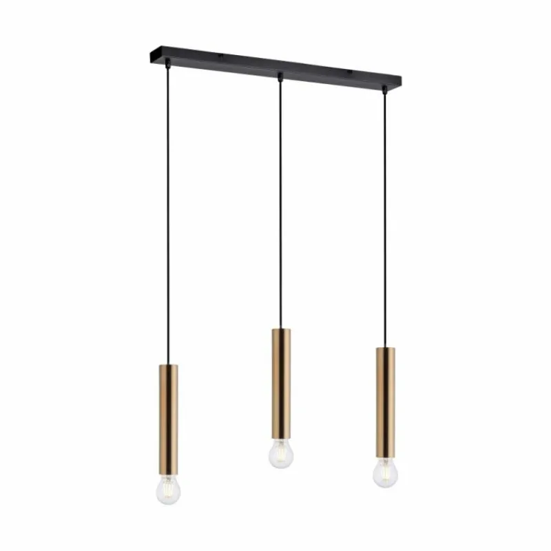 Lampes Dorées-Luminaires Leuchten Direkt Suspension Leuchten-Direkt BRUNA Noir, 3 lumières