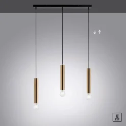 Lampes Dorées-Luminaires Leuchten Direkt Suspension Leuchten-Direkt BRUNA Noir, 3 lumières