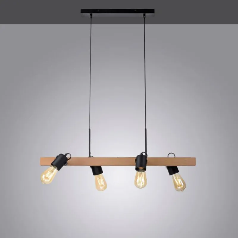 Lampes Vintages & Rétros-Luminaires Leuchten Direkt Suspension Leuchten-Direkt CANOP Écru, Noir, 4 lumières