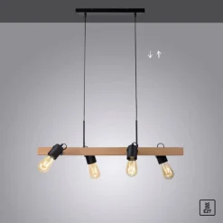Lampes Vintages & Rétros-Luminaires Leuchten Direkt Suspension Leuchten-Direkt CANOP Écru, Noir, 4 lumières