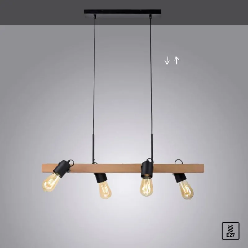 Lampes Vintages & Rétros-Luminaires Leuchten Direkt Suspension Leuchten-Direkt CANOP Écru, Noir, 4 lumières