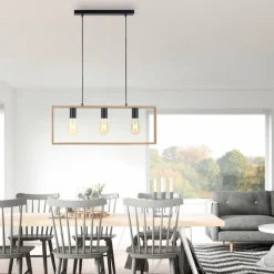 Lampes Vintages & Rétros-Luminaires Leuchten Direkt Suspension Leuchten-Direkt FRANKY Noir, 3 lumières