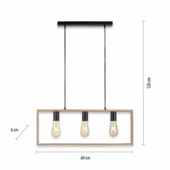 Lampes Vintages & Rétros-Luminaires Leuchten Direkt Suspension Leuchten-Direkt FRANKY Noir, 3 lumières