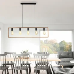 Lampes Vintages & Rétros-Luminaires Leuchten Direkt Suspension Leuchten-Direkt FRANKY Noir, 5 lumières